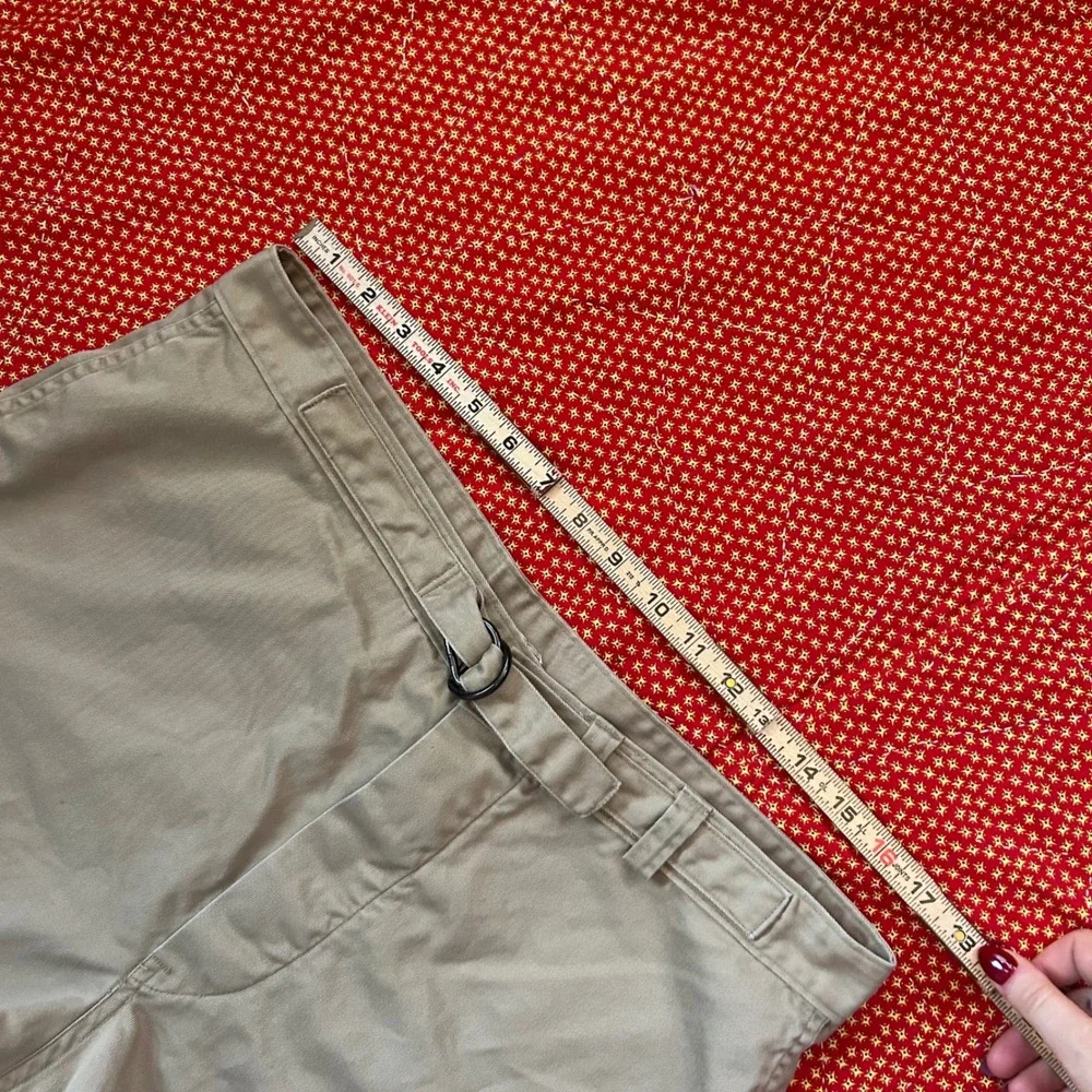 Vintage US Military UNICOR Swimmer Trunks Khaki Cotton Shorts Size 36 Mens